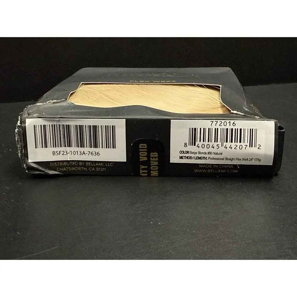 Bellami Flex Weft 24” Beige Blonde #90 Remy Hair Extensions 175g Brand New! - Picture 4 of 8